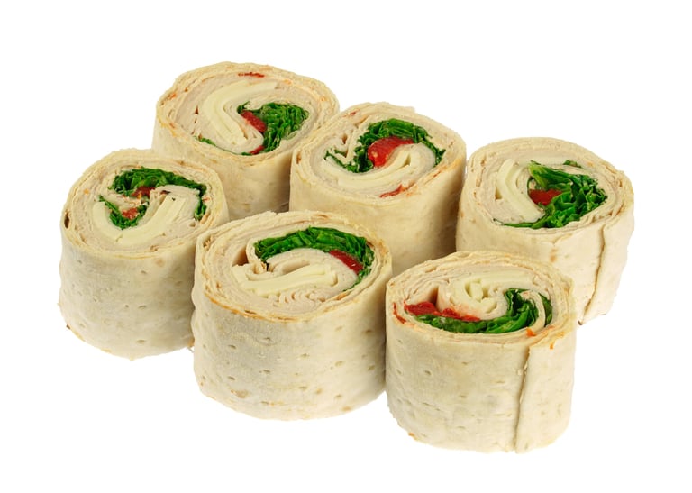 Fresh tortilla wrap rolls